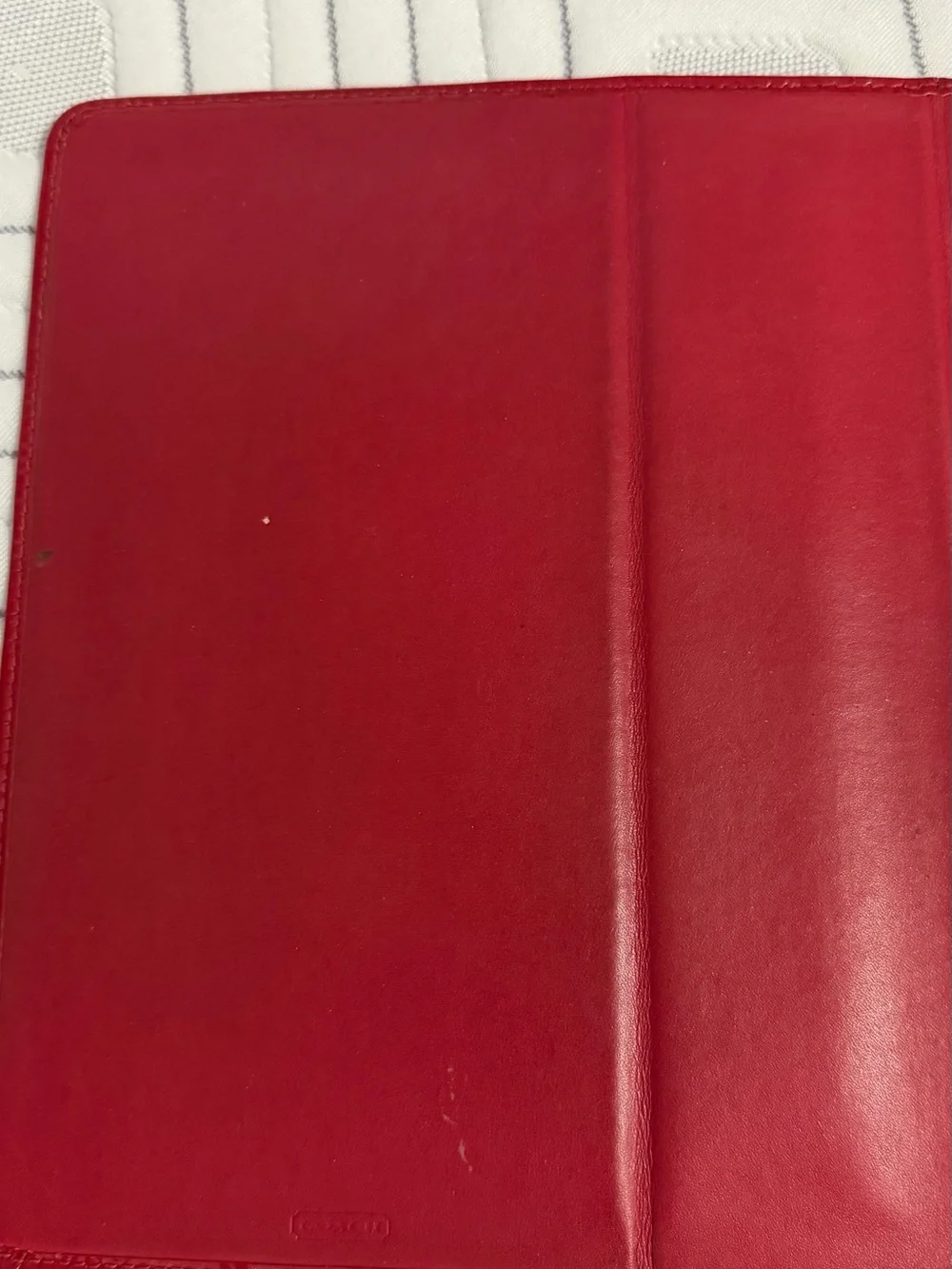 Coach glossy red